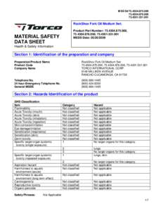 Microsoft Word - MSDS_RockShox Fork Oil 5wt.doc