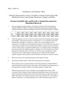 TIER A, AMDT #11  Amendment to the Chairman’s Mark Offered by Representatives Castor, Van Hollen, Yarmuth, Pascrell, Ryan (OH), McDermott, Pocan, Lujan Grisham, Blumenauer, Doggett, and Kildee