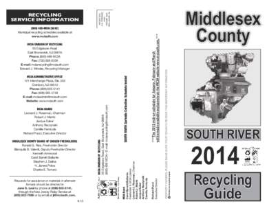 Middlesex County /  New Jersey / Kerbside collection / Waste collection / Recycling