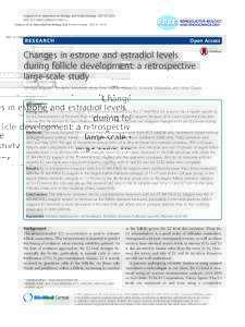 Changes in estrone and estradiol levels during follicle development: a retrospective large-scale study