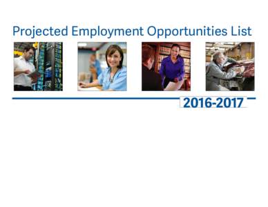 Microsoft Word - Projected Employment Opportunities List
