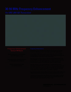 30-90 MHz Frequency Enhancement For URC-200 (V2) Transceiver Frequency Enhancement: Tactical FM Band.