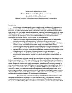 Stock assessment / Fishing industry / Magnuson–Stevens Fishery Conservation and Management Act / Fisheries / Tuna / U.S. Regional Fishery Management Councils / Fisheries management / Fishery / Bigeye tuna / Fish / Fisheries science / Scombridae