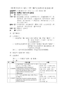 102 學年度第 4 次輔仁大學人體研究倫理委員會會議紀錄 會議時間：民國 103 年 4 月 23 日（三）13：30-16：00 會議地點：羅耀拉大樓 SL246 會議室 主 席：聶達安主任委員 