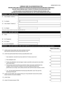 BORANG PCB/TP3LEMBAGA HASIL DALAM NEGERI MALAYSIA BORANG MAKLUMAT BERKAITAN PENGGAJIAN DENGAN MAJIKAN-MAJIKAN TERDAHULU DALAM TAHUN SEMASA BAGI TUJUAN POTONGAN CUKAI BULANAN (PCB) (KAEDAH-KAEDAH CUKAI PENDAPAT