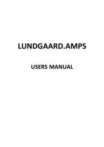 LUNDGAARD.AMPS USERS MANUAL The ”lundgaard.amps DOUBLE” front panel:  Top line controls, left. Channel B