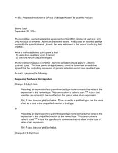 N1863: Proposed resolution of DR423 underspecification for qualified rvalues  Blaine Garst September 20, 2014  The committee reached substantial agreement on this DR in October of last year, with