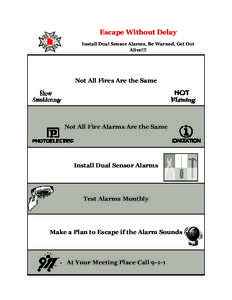 Escape Without Delay Install Dual Sensor Alarms, Be Warned, Get Out Alive!!! Not All Fires Are the Same