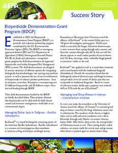 U.S. Environmental Protection Agency Office of Pesticide Programs (7511P) EPA 731-F[removed]February 2010 Success Story Biopesticide Demonstration Grant