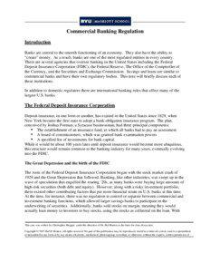 Microsoft Word - Commercial Banking Regulation