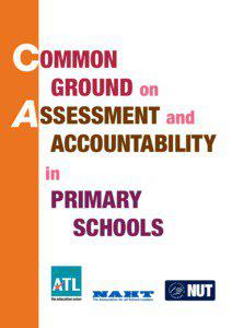 COMMON GROUND on ASSESSMENT and