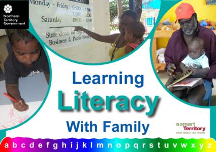 Learning  Literacy With Family  a b c d e f g h i j k l m n o p q r s t u v w x y z