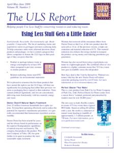 April-May-June 2009 Volume IX, Number 2 The ULS Report  TM