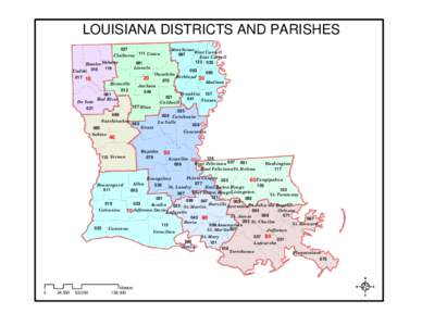 LOUISIANA DISTRICTS AND PARISHES Morehouse West Carroll 067 East Carroll[removed]