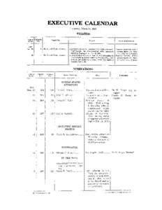 EXECUTIVE CALENDAR Thursday, March 14, 1946 TREATIES  -