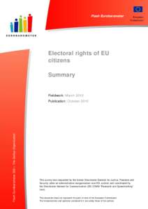 Flash EB No 292 – Electoral Rights  Summary Flash Eurobarometer