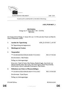 [removed]EUROPÄISCHES PARLAMENT Ausschuss für Landwirtschaft und ländliche Entwicklung  AGRI_PV(2014)0217_1