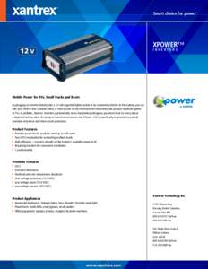 Inverter / Cigarette lighter receptacle / Low voltage / Recreational vehicle / Electromagnetism / Electrical engineering / Automation