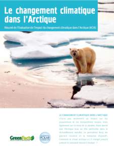 Le changement climatique dans l'Arctique