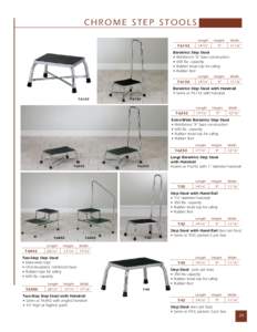 CHROME STEP STOOLS Length	  Height