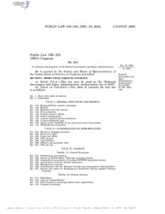 PUBLIC LAW 109–155—DEC. 30, STATPublic Law 109–155 109th Congress