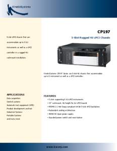 KineticSystems cPCI/PXI Chassis Mainframe Data Sheet - CP195