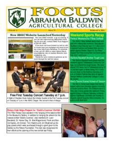 VOLUME L  ISSUE 71 New ABAC Website Launched Yesterday