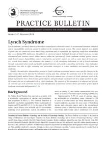 The American College of Obstetricians and Gynecologists WOMEN’S HEALTH CARE PHYSICIANS P RACTICE BULLET IN clinical management guidelines for obstetrician – gynecologists