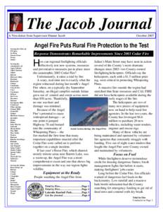 The Jacob Journal A Newsletter from Supervisor Dianne Jacob Serving the Cities of: El Cajon La Mesa