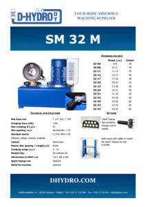 YOUR HOSE ASSEMBLY MACHINE SUPPLIER SM 32 M STANDARD DIE SETS