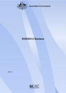 BSB20112 Business  Release 1 BSB20112 Business