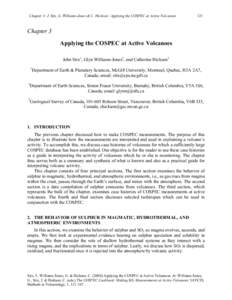 Chapter 3: J. Stix, G. Williams-Jones & C. Hickson / Applying the COSPEC at Active Volcanoes  121 Chapter 3 Applying the COSPEC at Active Volcanoes