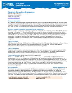 Advantek Consulting Engineering  709J Silver Palm Avenue Melbourne, Florida[removed]Phone: [removed]www.advantekinc.com