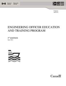 TP 8911E[removed]ENGINEERING OFFICER EDUCATION AND TRAINING PROGRAM 5th EDITION