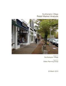 Southampton Village  Retail Market Analysis Prepared for: