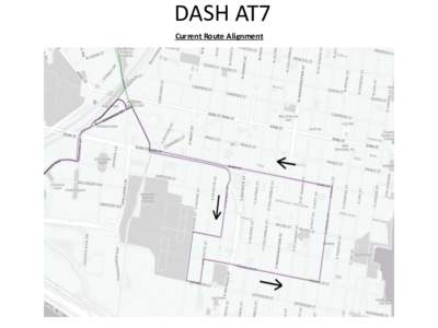 DASH AT7 Current Route Alignment DASH AT7 Proposed Route Realignment