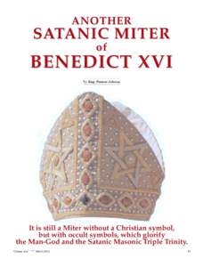 ANOTHER  SATANIC MITER of  BENEDICT XVI