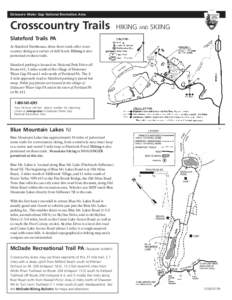 Delaware Water Gap National Recreation Area  Crosscountry Trails HIKING AND SKIING