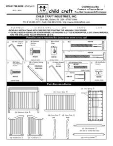 CCH01788:08/00 JCHEp6.5  1 CRIBNDOUBLE BED CONVERTS TO TODDLER BED OR FULL SIZE HEADBOARD & FOOTBOARD