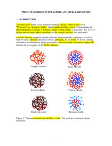 Quantum field theory / Critical phenomena / Soft matter / Phase transitions / Micelle / Supramolecular chemistry / Lower critical solution temperature / Small-angle neutron scattering / Copolymer / Chemistry / Physics / Colloidal chemistry