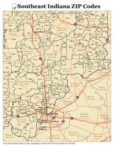 Southeast Indiana ZIP Codes Shelby County Johnson County