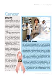 Research  Spotlights Cancer Breast Cancer