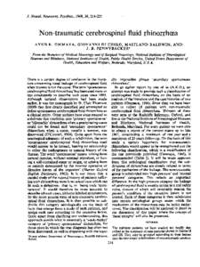 J. Neurol. Neurosurg. Psychiat., 1968, 31, [removed]Non-traumatic cerebrospinal fluid rhinorrhoea