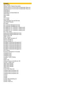 Tolko / Vernon /  British Columbia / Weyerhaeuser / Canadian Imperial Bank of Commerce / Forest product / Forestry Innovation Investment / International Forest Products / West Fraser Timber / Economy of Canada / S&P/TSX Composite Index / Canada