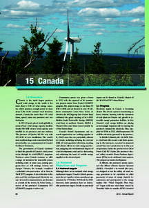 15 Canada C 1.0 Overview  anada is the ninth largest producer