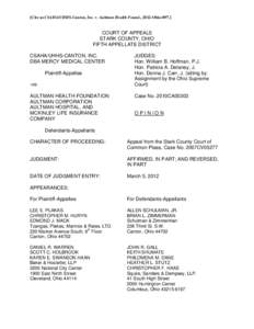 CSAHA/UHHS-Canton, Inc. v. Aultman Health Found.