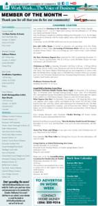 Calhoun County Chamber of Commerce  Work Week....The Voice of Business Member of the Month — 	 Thank you for all that you do for our community! NEW MEMBERS