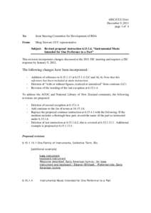 6JSC/CCC/3/rev December 9, 2011 page 1 of 4 To:  Joint Steering Committee for Development of RDA