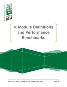 4. Module Definitions and Performance Benchmarks BOMA BESt® Version 2 Application Guide (Revised August 2014)