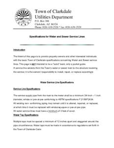 Microsoft Word - Specifications for Water and Sewer Service Lines.doc